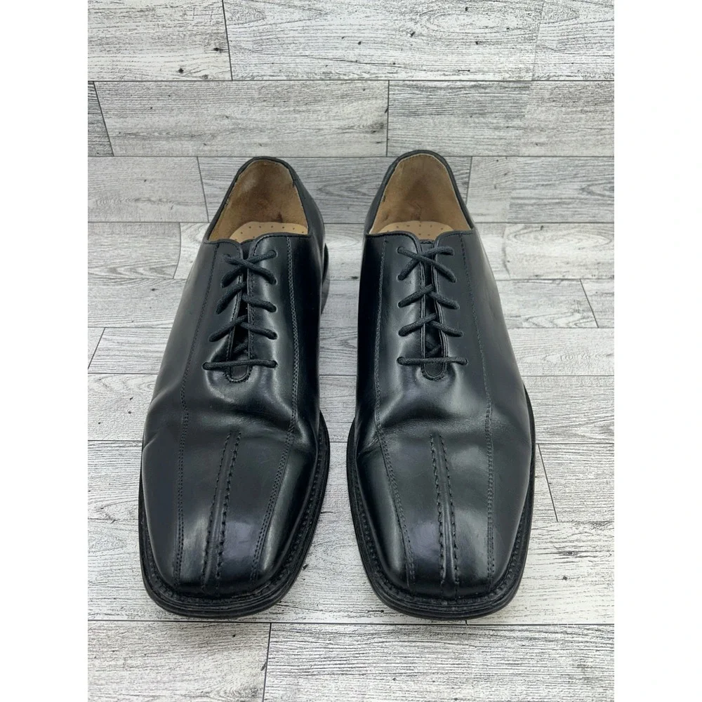 Stacy Adams Mens Black‎ Leather Lace Up Oxford Dress Shoes Size 10M